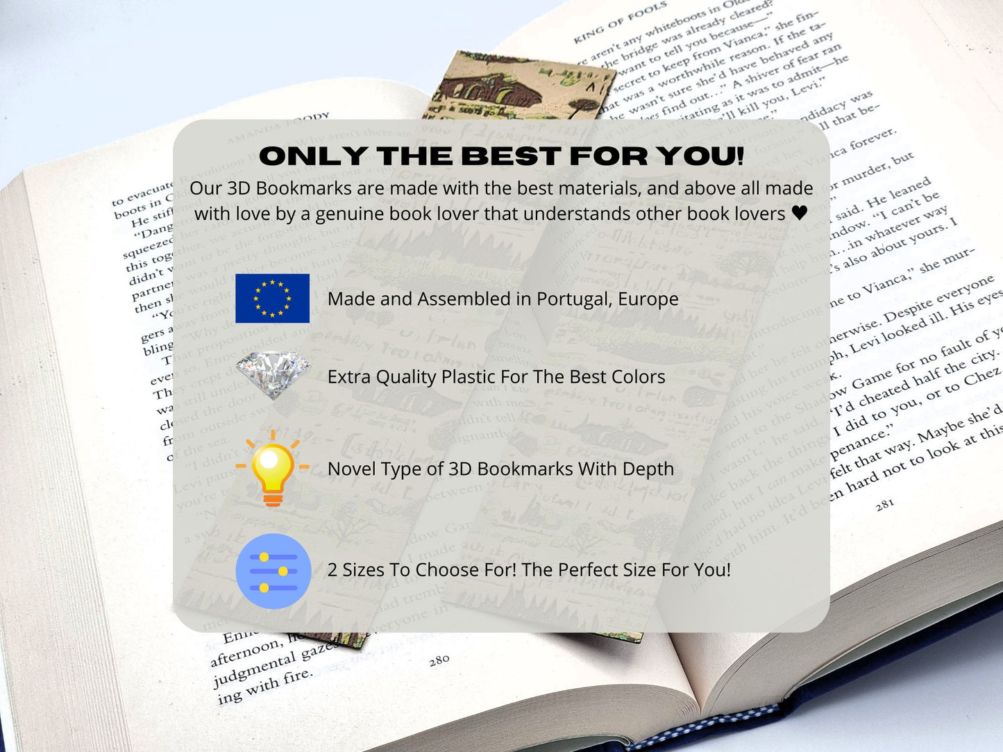 Lord of The Rings Themed 3D Bookmark Unique Book Lover Perfect Gift