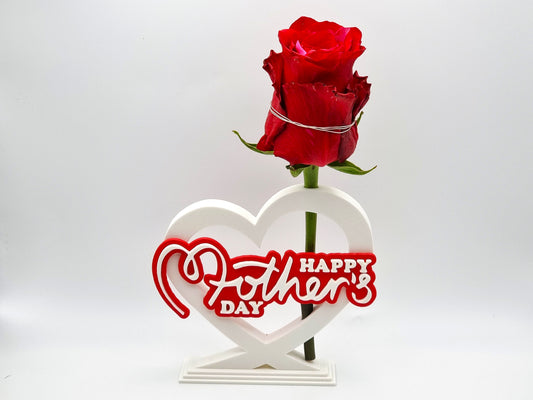 Mother's Day Heart-Shaped Flower Rose Holder Gift in English