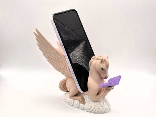 Pegasus Phone & Book Holder | Cute & Stylish Winged Horse Stand for Desk or Bedside