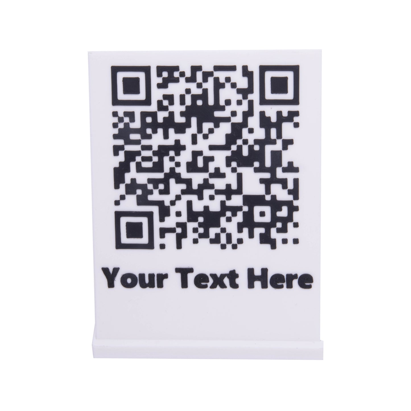 Custom QR Code Display Stand – Modern & Elegant | Personalized Text | WiFi, Link, Menu, Business Use