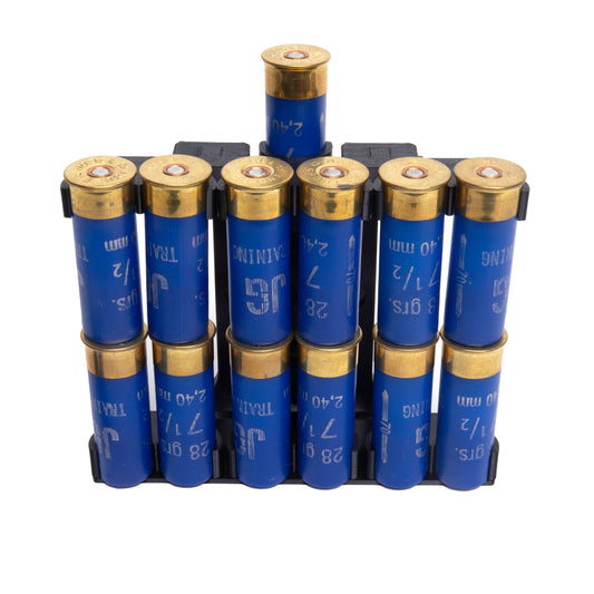 IPSC Shotgun Shotshell Holder 12+1 Quad-Load Caddy For Belt Competition Tek-Lok Compatible 12 Gauge V3