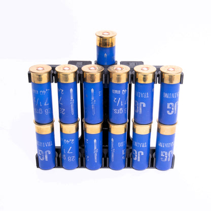 Portacartuchos IPSC para escopeta de 12+1 cartuchos de doble carga para cinturón de competición, compatible con Tek-Lok, calibre 12 V3
