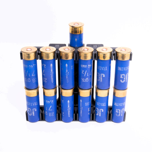Portacartuchos IPSC para escopeta de 12+1 cartuchos de doble carga para cinturón de competición, compatible con Tek-Lok, calibre 12 V3