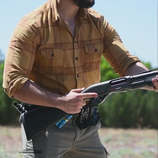 IPSC Shotgun Shotshell Holder Caddy 8+1 Twin-Load für Wettkampfgürtel Tek-Lok kompatibel 12 Gauge V3